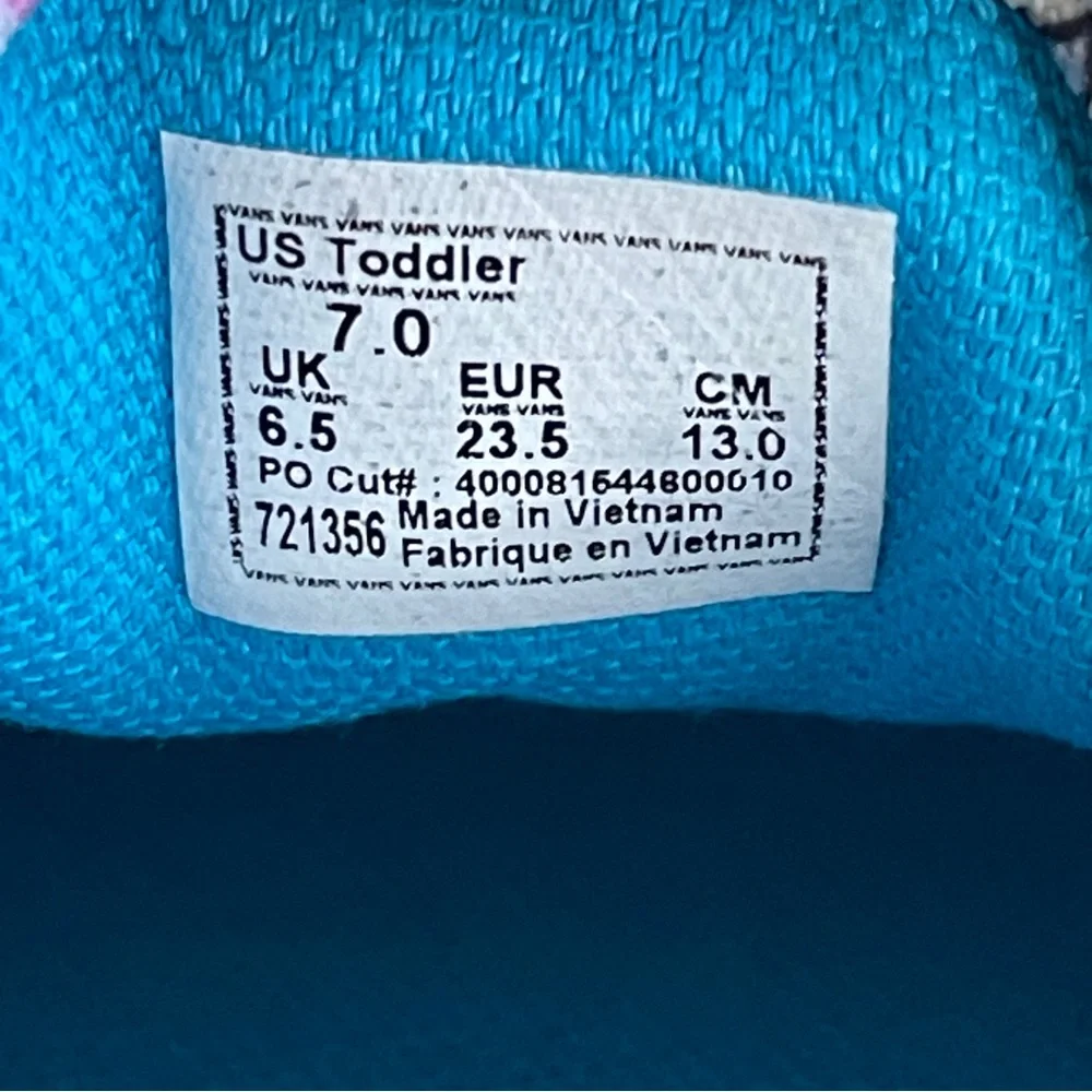 Vans Toddler Llama Taco Party Print Lace Up Athletic Sneakers Size 7.0